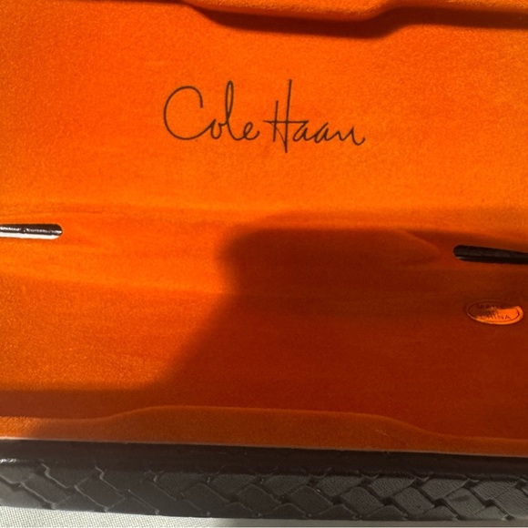 Cole Haan Glasses Sunglasses Case Hard Shell Brown Orange Velvet Interior - Picture 7 of 7